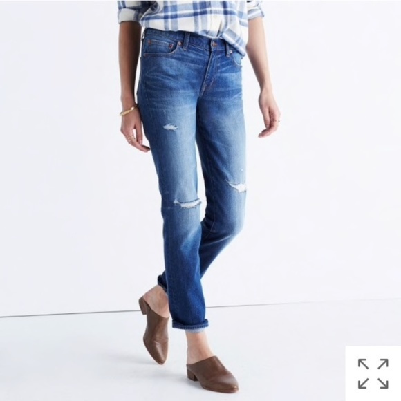 Madewell Denim - Madewell Sz 25 Slim Boyfriend jeans Rip & Repair
